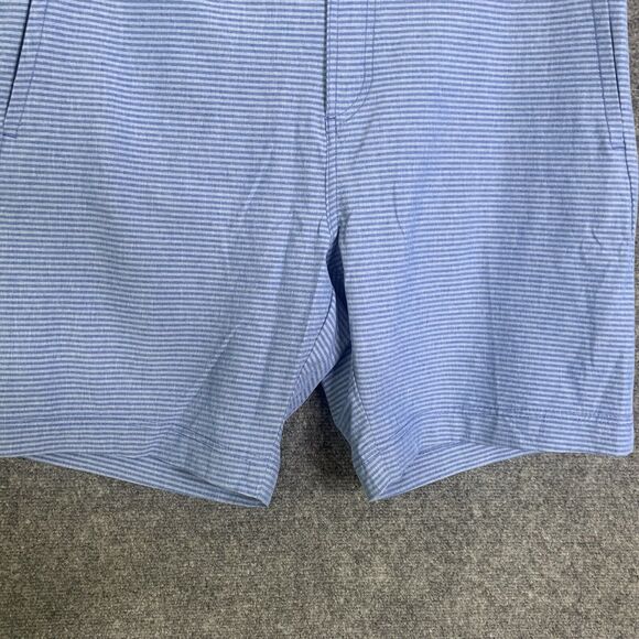 MPG Sport Shorts Men 36 NWT Hybrid Short For Land & Sea Blue Stripe Light Weight - Picture 4 of 14